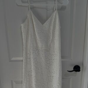 Lulu's white lace women's midi dress